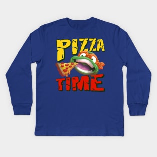 Pizza Time Kids Long Sleeve T-Shirt